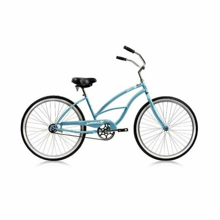 MICARGI 26 in. Pantera Womens Beach Cruiser Bicycle, Baby Blue MI332853